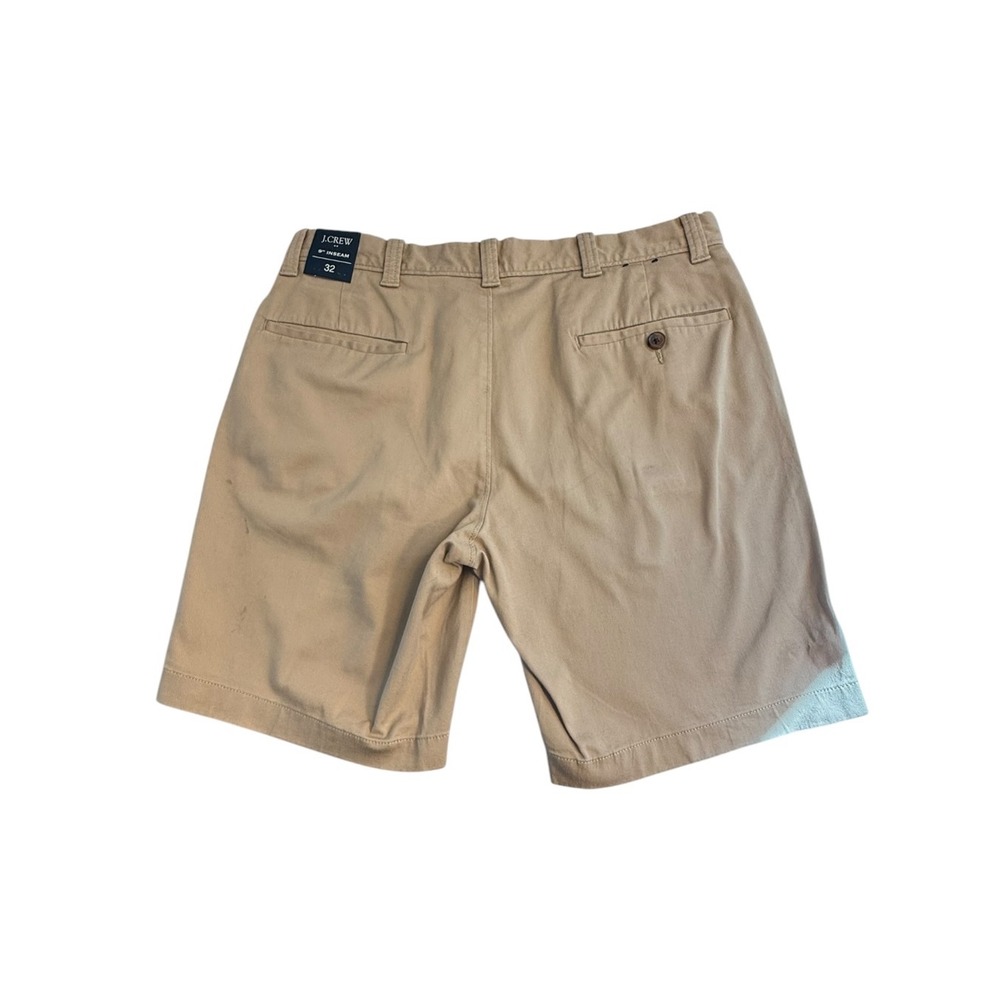 J.Crew Mens 9 Inch Inseam Stretch Chino Shorts Khaki Tan Size 32 H5020 NWT - Picture 2 of 7